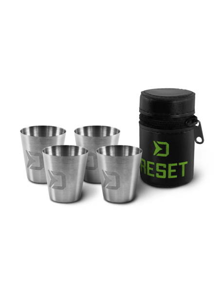 Zestaw kieliszków ze stali nierdzewnej Delphin RESET 4w1 4x30ml DELPHIN - 1