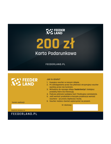 Karta Podarunkowa FEEDERLAND.PL 200zł FEEDERLAND - 3