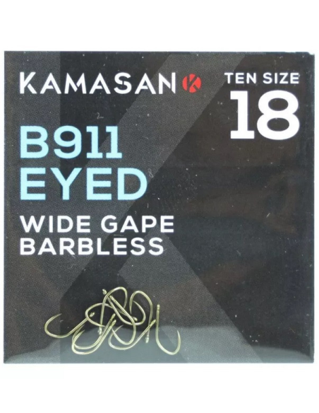 Haczyki Kamasan haczyki KAMASAN B911 Barbless Eyed KAMASAN - 1