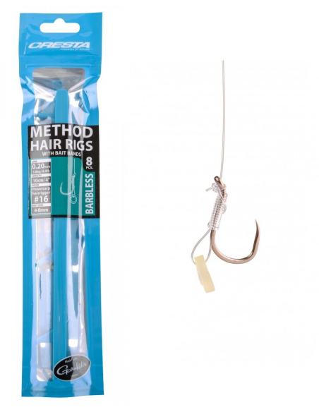 Przypony Cresta METHOD BARBLESS z gumka 10/ 0.26mm CRESTA - 1