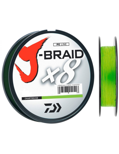 Plecionka Daiwa J-Braid X8 0,16mm/150m, chartreuse DAIWA - 1