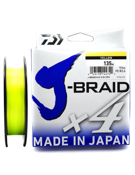Plecionka Daiwa J-Braid X4 Yellow 135m 0.15mm DAIWA - 1