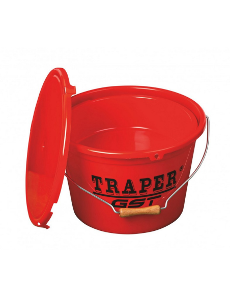 Wiadro Traper 18L z Miską i Pokrywą Czerwone TRAPER - 1