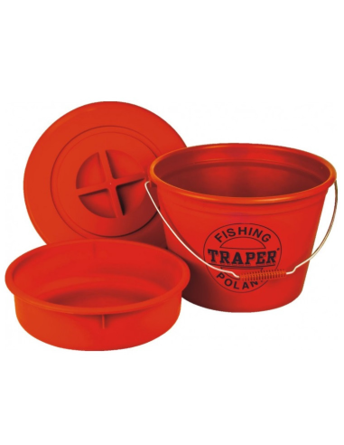 Wiadro Traper 18L z Miską i Pokrywą Czerwone TRAPER - 2