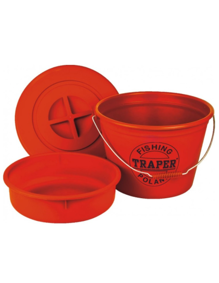 Wiadro Traper 18L z Miską i Pokrywą Czerwone TRAPER - 2