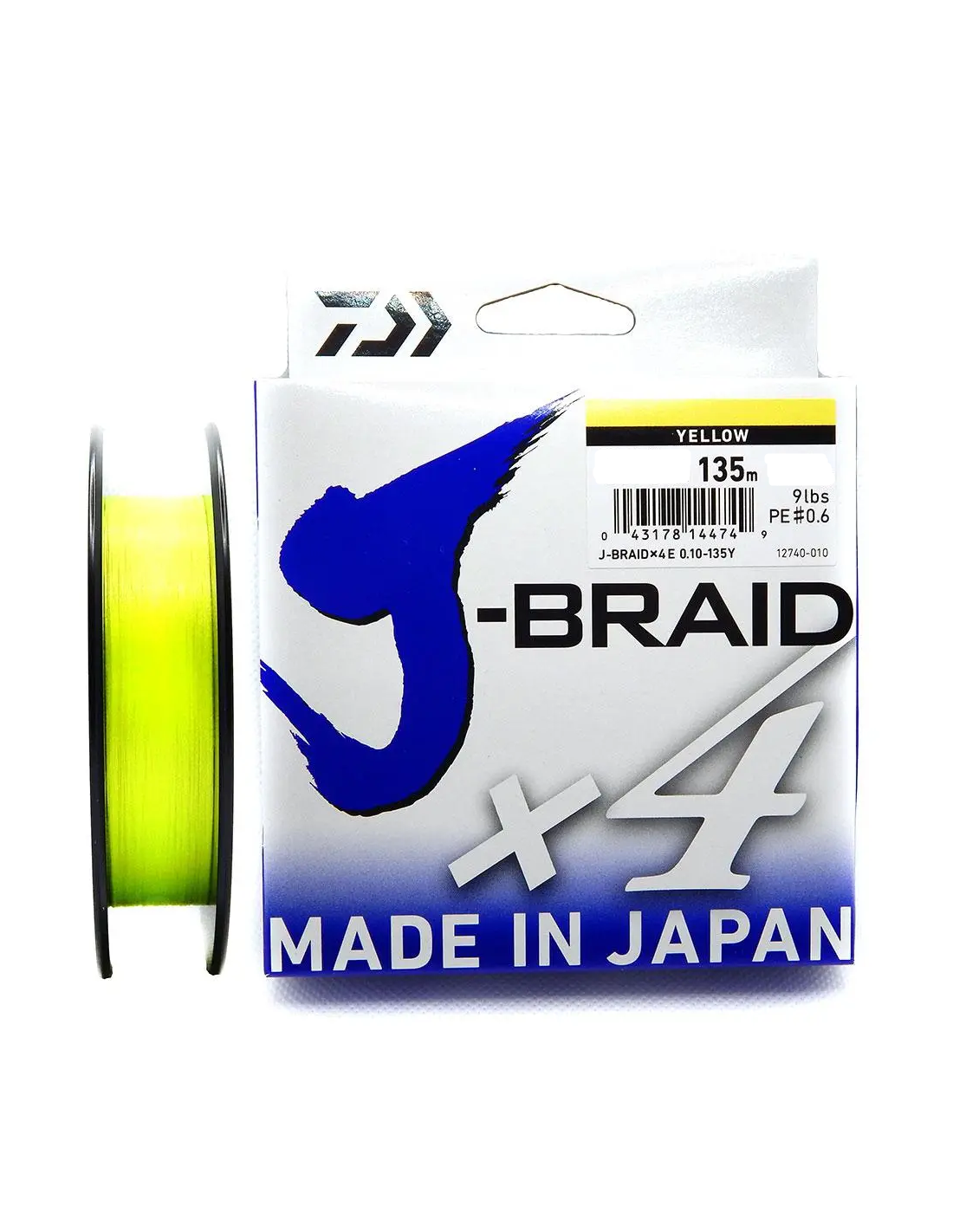 Plecionka Daiwa J-Braid X4 Yellow 135m 0.19mm