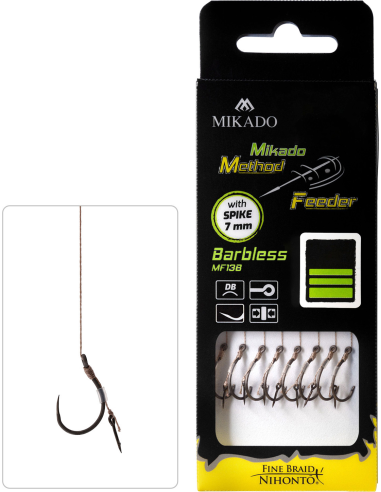 Przypony Mikado Method Feeder MF13 Na Plecionce Z Igłą - roz. 10