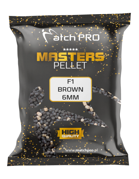 PELLET MASTERS MatchPro F1 BROWN 6mm  700g MatchPRO - 1 PELLET MASTERS MatchPro F1 BROWN 6mm  700g MatchPRO - 1