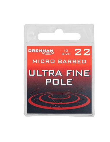 Haczyki DRENNAN Ultra Fine Pole nr 22 Red