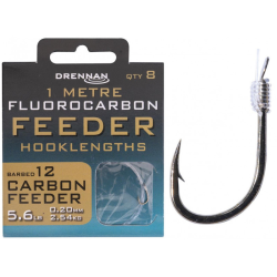 Gotowe Przypony Drennan Fluorocarbon 1m - CARBON FEEDER - roz.16 DRENNAN - 1