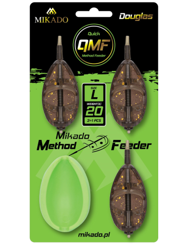 KOSZYCZEK  METHOD FEEDER DOUGLAS Q.M.F. L -  3x40g + FOREMKA MIKADO - 2