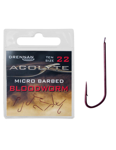 Haczyki Drennan Acolyte Bloodworm nr- 22