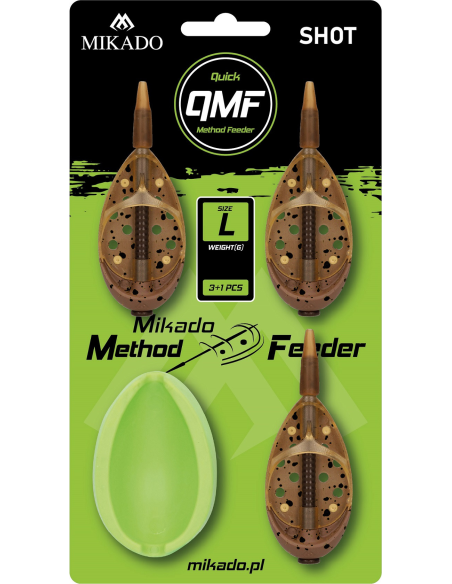 Koszyczek  MIKADO METHOD FEEDER SHOT Q.M.F. SET L 3x20g MIKADO - 1