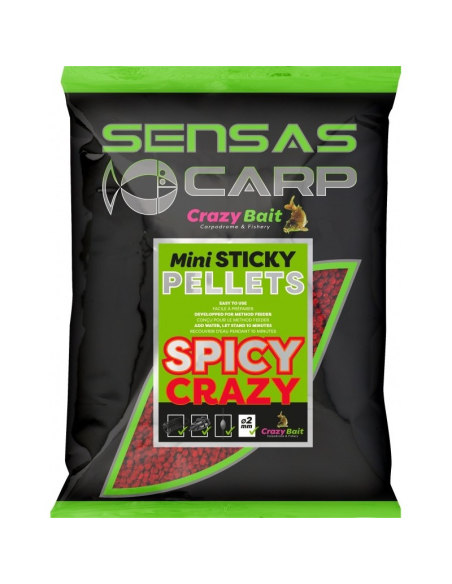 Pellet SENSAS mini sticky pellets Spicy Crazy 700g SENSAS - 1