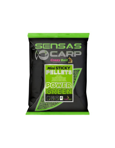 Pellet SENSAS mini sticky pellets Power Green 700g SENSAS - 1