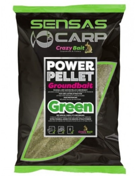 Zanęta SENSAS UK POWER PELLET GREEN 2kg SENSAS - 1