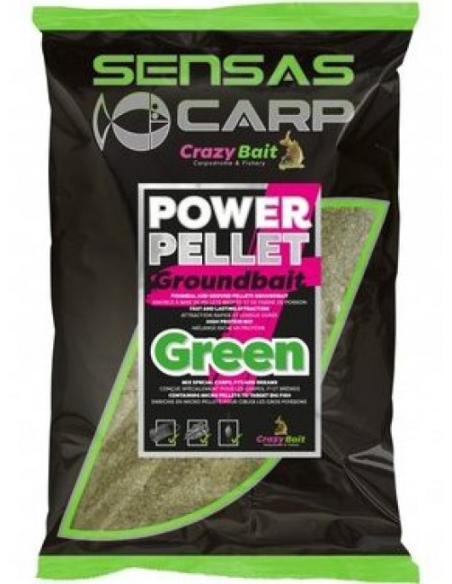 Zanęta SENSAS UK POWER PELLET PLUS GREEN  2kg SENSAS - 1