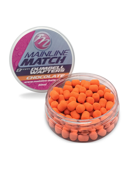 Mainline Match Dumbell Wafters – Orange - Chocolate 8mm MAINLINE - 1