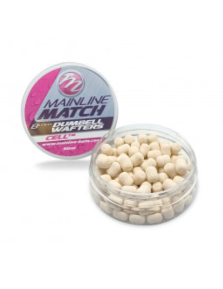 Mainline Match Dumbell Wafters – White Cell 6mm MAINLINE - 1