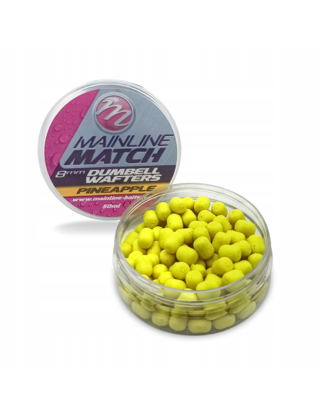 Mainline Match Dumbell Wafters – Pineapple 10mm MAINLINE - 1