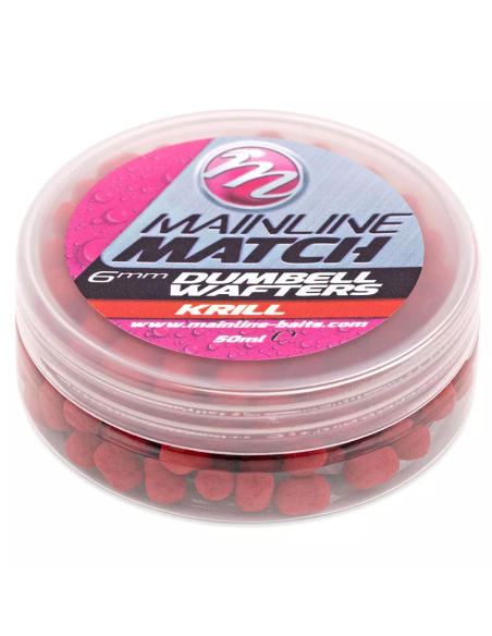 Mainline Match Dumbell Wafters – Red Krill - 10mm MAINLINE - 1