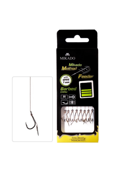 Przypony Do Method Feeder Na Plecionce z Igłą Mikado nr - 12 MIKADO - 1