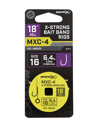 Przypony Matrix MXC-4 Bait Band 45cm - 16 - 0,18mm