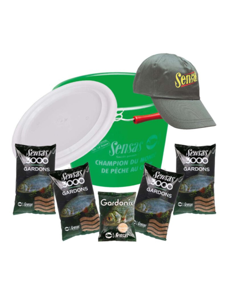 Zestaw SENSAS 3000 ZANĘTA Gardon + DODATEK + WIADRO + CZAPKA SENSAS - 1