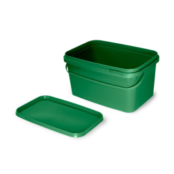 Wiadro kwadratowe z pokrywą Delphin CLASSA/ziel.5L DELPHIN - 1