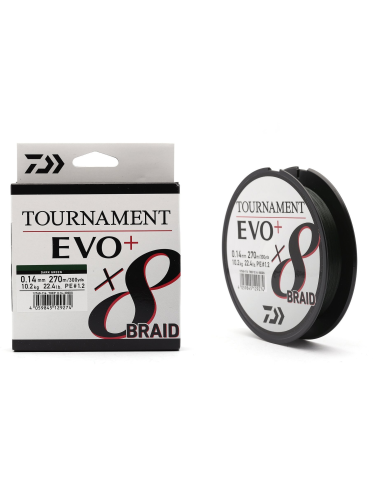 Plecionka Daiwa Tournament EVO+ 270m Dark Green x8 0,12mm