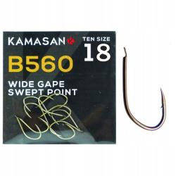 Haczyki Kamasan B560 Wide Gape Barbed 18 KAMASAN - 1