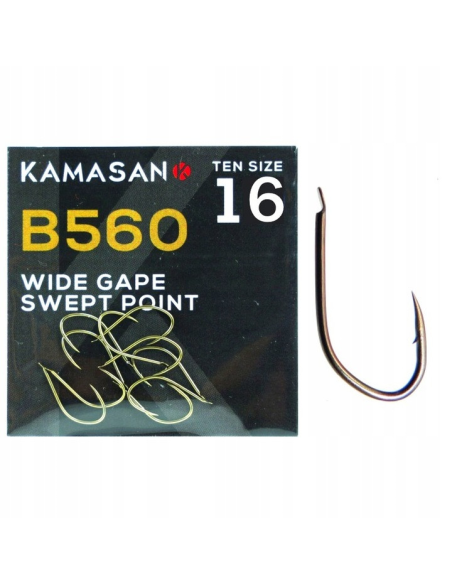 Haczyki Kamasan B560 Wide Gape Barbed 16 KAMASAN - 1