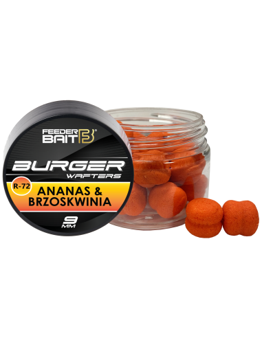 Przynęta Feeder Bait Burger Wafters 9mm -  R-72  Ananas & Brzoskwinia