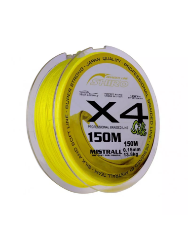 Plecionka Mistrall Shiro Fluo 150m x4 0,08mm