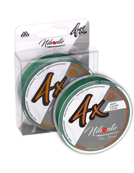 Plecionka Mikado NIHONTO FINE BRAID 4x 300m ZIELONA 0,08mm MIKADO - 1