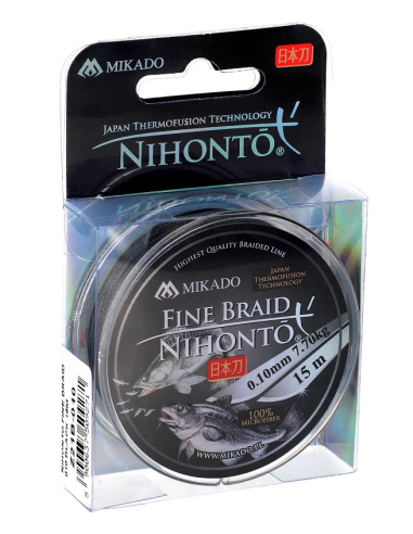 Plecionka Mikado Nihonto FINE BRAID 4X 15m Czarna 0,06mm