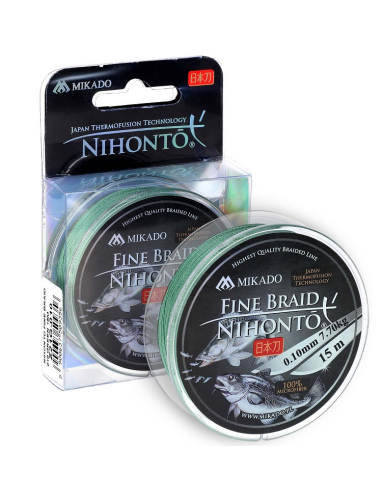 Plecionka Mikado NIHONTO FINE BRAID 15m Zielona - 0.10mm