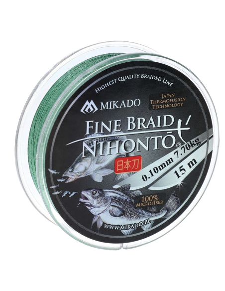 Plecionka Mikado NIHONTO FINE BRAID 15m Zielona - 0.14mm MIKADO - 2 Plecionka Mikado NIHONTO FINE BRAID 15m Zielona - 0.14mm MIKADO - 2