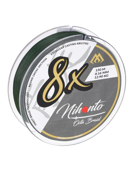 Plecionka Mikado NIHONTO OCTA BRAID 8x 10m ZIELONA 0.12mm MIKADO - 2