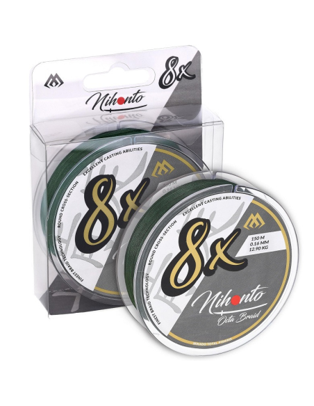 Plecionka Mikado Nihonto OCTA BRAID 8X 150m zielona – 0.12mm MIKADO - 1 Plecionka Mikado Nihonto OCTA BRAID 8X 150m zielona – 0.12mm MIKADO - 1