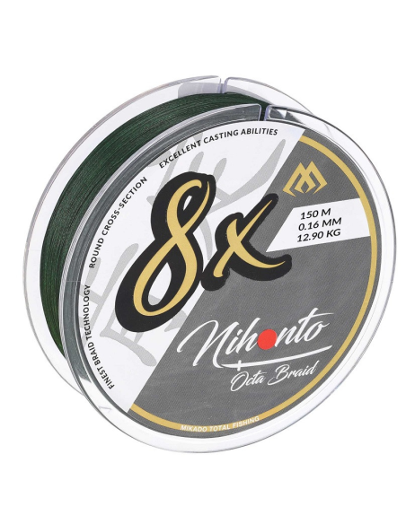 Plecionka Mikado Nihonto OCTA BRAID 8X 150m zielona – 0.12mm MIKADO - 2 Plecionka Mikado Nihonto OCTA BRAID 8X 150m zielona – 0.12mm MIKADO - 2