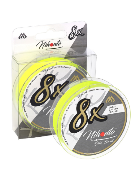 アオ　0808 Plecionka Mikado NIHONTO OCTA BRAID Fluo 8x 300m - 0.08mm