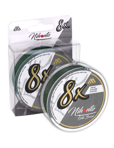 Plecionka Mikado NIHONTO OCTA BRAID Zielona 8x 300m - 0.08mm MIKADO - 1 Plecionka Mikado NIHONTO OCTA BRAID Zielona 8x 300m - 0.08mm MIKADO - 1