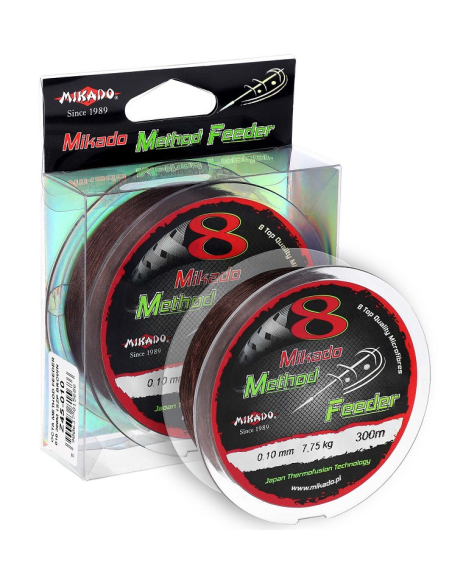 Plecionka Mikado OCTA METHOD FEEDER BRĄZOWA 300m 8x- 0.08mm MIKADO - 1