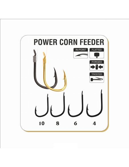 Gotowe Przypony Power Corn Feeder Gold nr 10 / 0,18mm TRAPER - 1 Gotowe Przypony Power Corn Feeder Gold nr 10 / 0,18mm TRAPER - 1