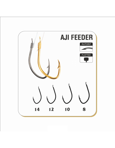 Gotowe Przypony Aji Feeder Gold nr 12 / 0,14mm TRAPER - 1