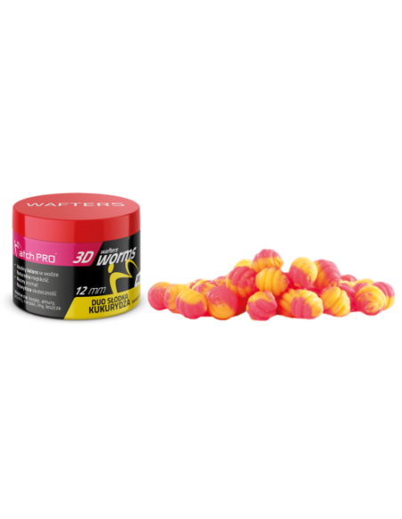 Wafters MATCHPRO Worms 3D Duo SWEETCORN  12mm 20g MatchPRO - 1