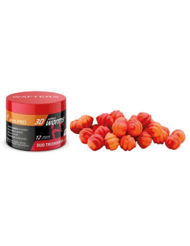 Wafters MATCHPRO Worms 3D Duo STRAWBERRY 12mm 20g