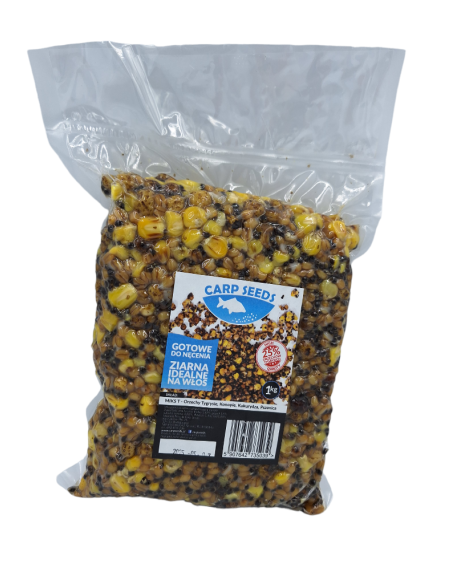 Gotowe Ziarno CARP SEEDS Orzech Tygrysi, Kukurydza, Pszenica, Konopie1kg CARP SEEDS - 1