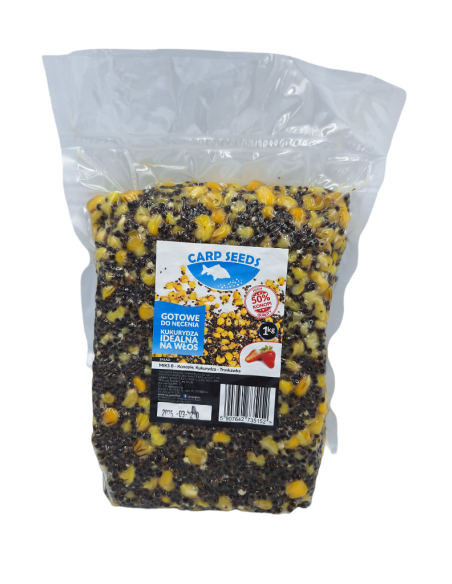 Gotowe Ziarno CARP SEEDS Konopie, Kukurydza - Truskawka  1kg CARP SEEDS - 1
